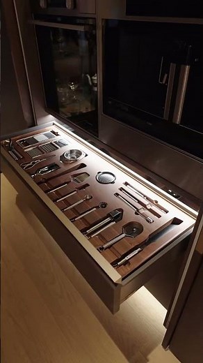 Luxury Smart Kitchen System | Intelligent Glass Cabinets, Lifting Table & Dynamic Storage#smart