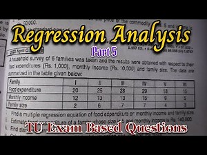 TU Exam Based Regression Analysis Questions | Complete Guide for MBA/MBS | Tribhuvan University