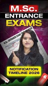 Complete M.Sc. Entrance Exams 2026 Timeline 🔥 | CUET PG, IIT JAM, GATE XL, TIFR GS & More | VedPrep