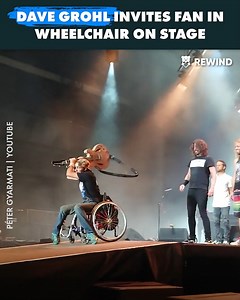 4.5K views · 65 reactions | Dave Grohl Invites Fan In Wheelchair On Stage  via: youtube.com/peti1982 | ViralAddicted | Facebook
