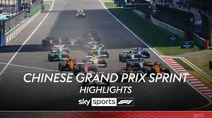 Chinese GP Sprint: Lewis Hamilton claims first Ferrari victory after holding off Max Verstappen at start
