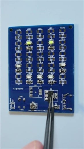 LED Matrix Smile adding component #diy #art #asmr #electronics #pcb #pcbbuild #ledlights #led #light