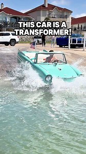Ever seen an autobot in real life? 😳This 61 year old car has an incredible feature that is the coolest thing you will ever see. 70mph on the road, 70mph the water, and dual car/boat registration! This is the 1964 Amphicar 770! #Amphicar #Vintage #Cars #Boat #Autobot #Retro | Jared Guynes