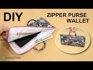 DIY ZIPPER PURSE WALLET | Long Purse Bag Tutorial [sewingtimes]