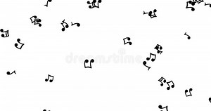Black Musical Notes Falling Down. Stock Video - Video of cartoon, motion: 171419821