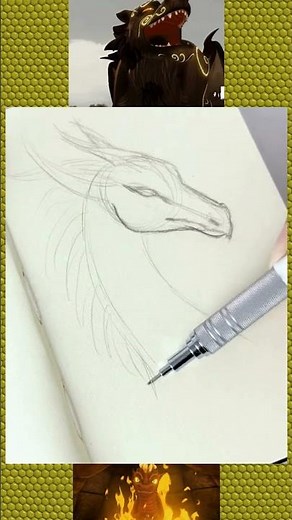Drachen Zeichnen Tutorial2.0-Zeichnen Lernen #shorts #drawing #drawingtutorial #zeichnen #draw #art