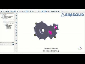 SimSolid 2021 Static Structural analysis of gearbox