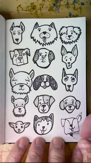 How to draw Dogs Faces 6 #art #drawing #ink #drawing #dog #sketch #drawingtutorial #artist