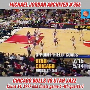 Michael Jordan archived # 356, June 14, 1997 nba finals game 6-4th quarter, chicago bulls vs utah jazz... #nba #ccto #virals #Archives #april2025 #michaeljordan | Adarlo Menchero