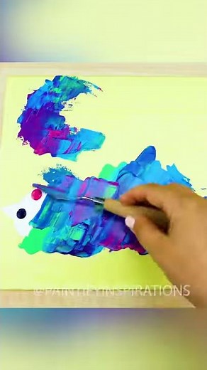 Cat Acrylic Painting for Beginners (Abstract) Art #shorts