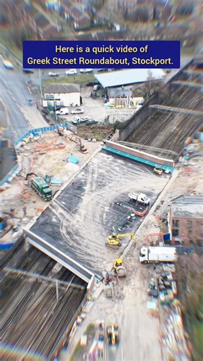 Greek Street Roundabout, Stockport. Progress Video part 4 #bridge #construction #drone #droneproductions #dronevideo | DMW Droneography