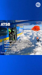 12K views · 48 reactions | A parachuter faced a terrifying moment when his backup parachute caught on a plane's wing during a skydive. He managed to land safely and walked away with minor injuries, according to officials. | Springfield News-Leader | Facebook