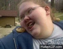 fat chick flashing on Make a GIF