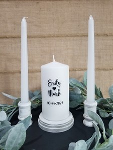 Modern Unity Candle Set Custom Candle for Wedding Ceremony Personalized Unity Candle Holders for Wedding Decor Gift for Bride Bridal Shower - Etsy