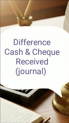 what is difference between cheque and cash received