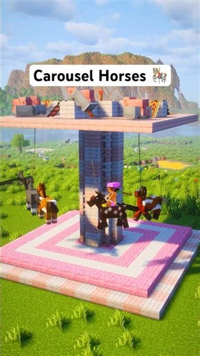 Working Carousel Horses 🎠 #minecraft