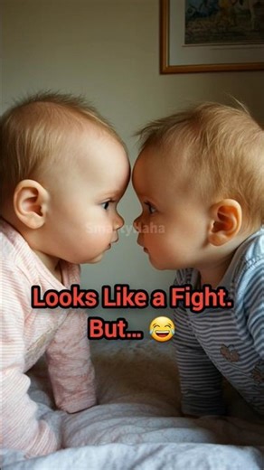 Two Babies Staring Like Enemies... Then Burst Out Laughing 😂 | Baby Laughing Video | AI Baby Short