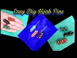Easy Diy Hijab Pin || Brooch || Simple Mini Crystal Rondelle Brooch Tutorial || Beaded Jewellery