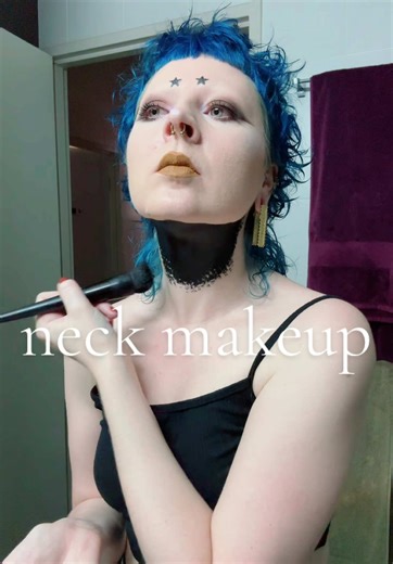 How I do my neck makeup! If you’re curious, I have a pinned vid about it 🥰 #makeup #altmakeup #makeupartist #makeuptutorial