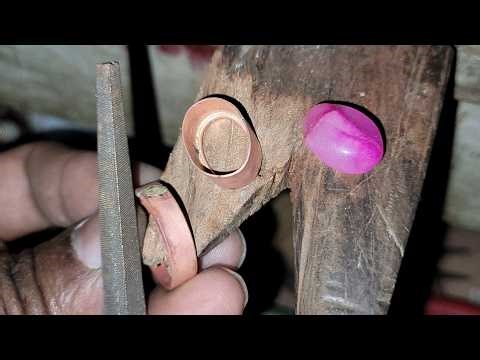 How to make ring with copper wire ! Copper ring making process