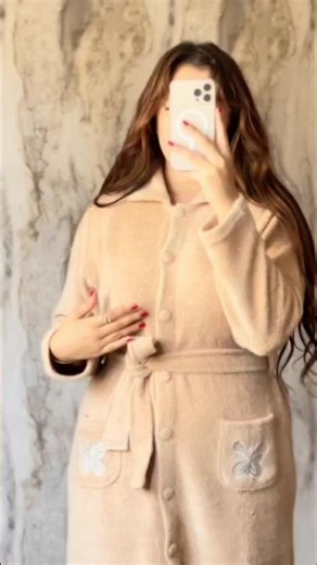 بينوار صوفي بالحزام والصدف موديل غزال للنفيسات والألوان رائعة