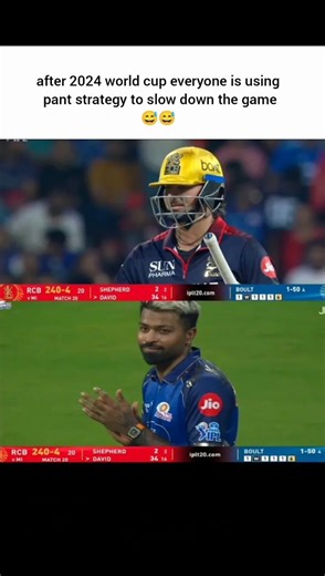 After 2024 world cup everyone is using pant strategy to slow down the game #viratkohli #mi #rcb