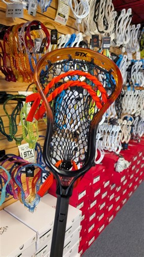 We took this STX Stallion Prism Lacrosse Head to a whole new level with a burnout fade on top of an orange dye. This lacrosse head is definitely going to get notice this coming lacrosse season. * * * #topstring #lacrosse #lax #lacrossehead #lacrossegear @stxmlax | Top String Lacrosse