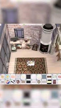 Cozy Living Room Ambience | The Sims 4 Speed Build #Shorts