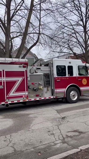 Bay city fire department engine, five arriving on scene ￼