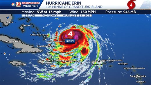 2.3K views | LATEST TROPICAL UPDATE: Here's a short video below with the tropical advisory and track along with current conditions in North Carolina. Use our interactive tropical layers on wxii12.com/radar to find more about Erin and current weather alerts for the Caribbean Islands, The Bahamas, and Bermuda. | WXII 12 NEWS | Facebook