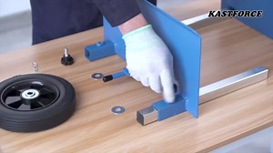 Panel Dolly, 600 Lbs Capacity, Drywall Mover with 8" Non-Flat Wheels, 0~10 Inch Adjustable Clamp Panel Cart, Wood and Fence Mover, Door Dolly KF4002