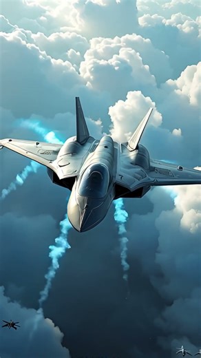 Futuristic Warplane Dominating the Skies