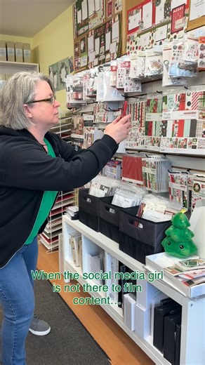 The assignment: film the products. The result: 25 seconds of the boss’s face. We’ll call it a creative choice..and maybe stick to crafting. #papercraftersworkshop #papercraftstore #papercrafting #cardmaking #scrapbooking #crafterlife #artsncrafts #makingstuff #ilovetocraft #lovecrafting #paperarts #scrapbookpaper #craftlife #becreative #craftsupplies #handmadecards #makersgonnamake #creativeatheart #craftsfeed #shopsmallbusiness #shopstouffville #shoplocal #funnyreels #newproduct #bosslife #soci