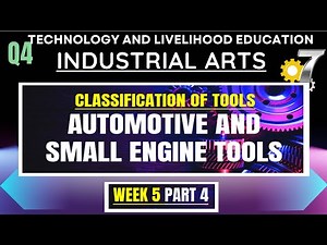TLE Grade 7 Quarter 4 - Industrial Arts Week 5 Part 4: AUTOMOTIVE AND SMALL ENGINE TOOLS