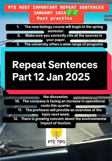 Master PTE Repeat Sentences for Better Scores
