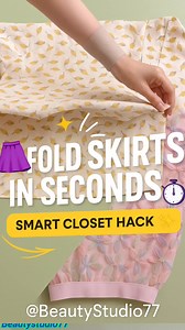 Perfect Way to Fold Skirts in Seconds! 👗✨ #clothesfolding #SkirtFolding #FoldingHacks #ClosetOrganization #TravelPacking #BeautyStudio77 #NeatAndTidy #FoldingTips #DailyFolds #SummerSkirts #FashionCare #smartcloset Vinod Kumar | Vinod Kumar