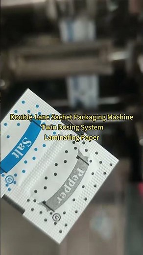 Double Lane Sachet Packaging Machine With Laminating Paper