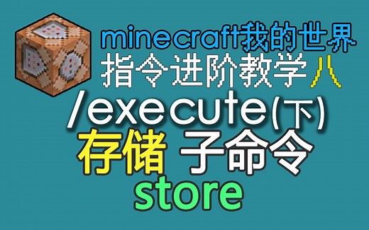 execute 存储子命令 我的世界指令进阶教学
