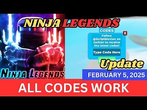 *ALL Codes Work* Ninja Legends ROBLOX, FEBRUARY 5, 2025