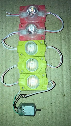 Powering 5 Light With Hand Power Dc motor #dcmotor #project