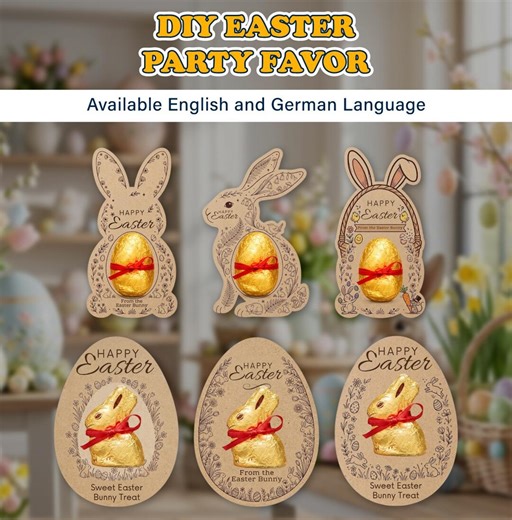 Printable Easter Party Favor Template, DIY Easter Treat Labels A4, Oster Druckvorlage Ostern Bastelvorlage, Vorlage Zum Drucken, Editable - Etsy