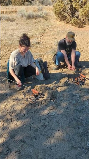 Wilderness Survival class fun in the Oregon Badlands #firestarting #fire