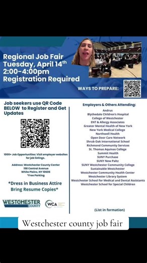 #jobs #westchestercounty #yonkers #whiteplains #jobfair scan the QR code 👩‍💻