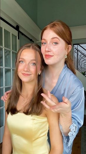 My little sister’s first prom! She’s so cute 💛 She wanted simple makeup and hair- so cute! #makeup