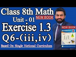 Class 8th Math New book Unit 1 Exercise 1.3 Question 6 (iii,iv)-8th Math New Book E.X 1.3 Q6