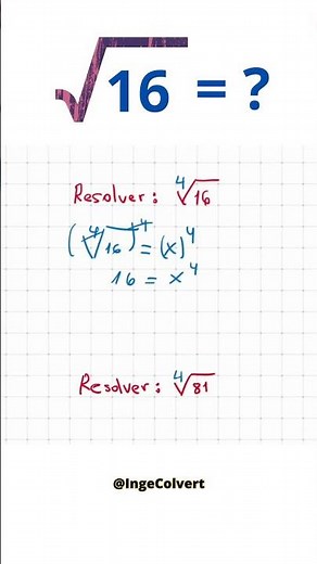 RAIZ CUARTA DE 16 - Matemática Básica