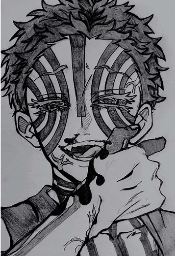 猗窩座イラストの練習と鬼滅の刃の魅力