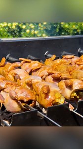 2.1M views · 11K reactions | Mini quails stuffed with potatoes, slowly roasting on skewers over an open fire. The smoky aroma, golden crispy skin, and juicy tenderness – this isn’t just food, it’s an experience. In the heart of nature, Kanan Badalov brings a bold flavor twist that’s impossible to resist! #KananBadalov #QuailBBQ #StuffedQuail #OutdoorCooking #FireAndFlavor #Cooking | Fire Up, Bro | Facebook