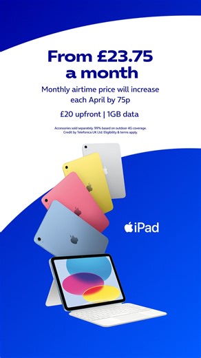 20 reactions | Get iPad from £23.75 a month. Plus loads of exclusive perks, included. O2. Essential for living. | O2 | Facebook