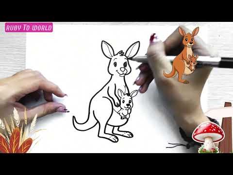 How to Draw a KANGAROO Easy Step by Step for Beginners#drawing #KANGAROO